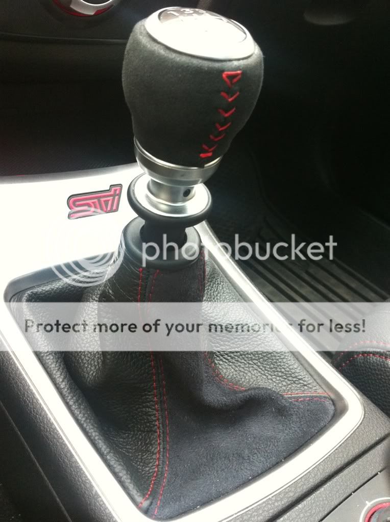 Custom Redline Leather/Alcantara combo Shift & Ebrake Boots Subaru